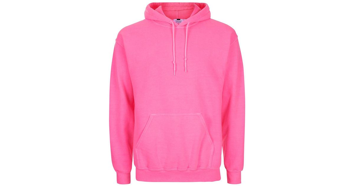 bright pink hoodie