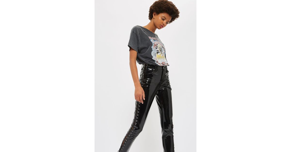 black vinyl jamie jeans