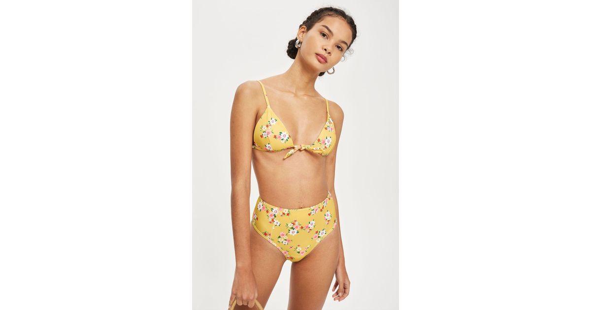 yellow bikini topshop