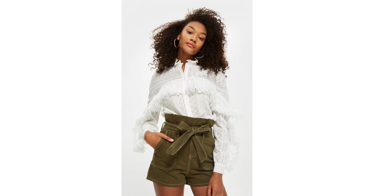 topshop utility shorts