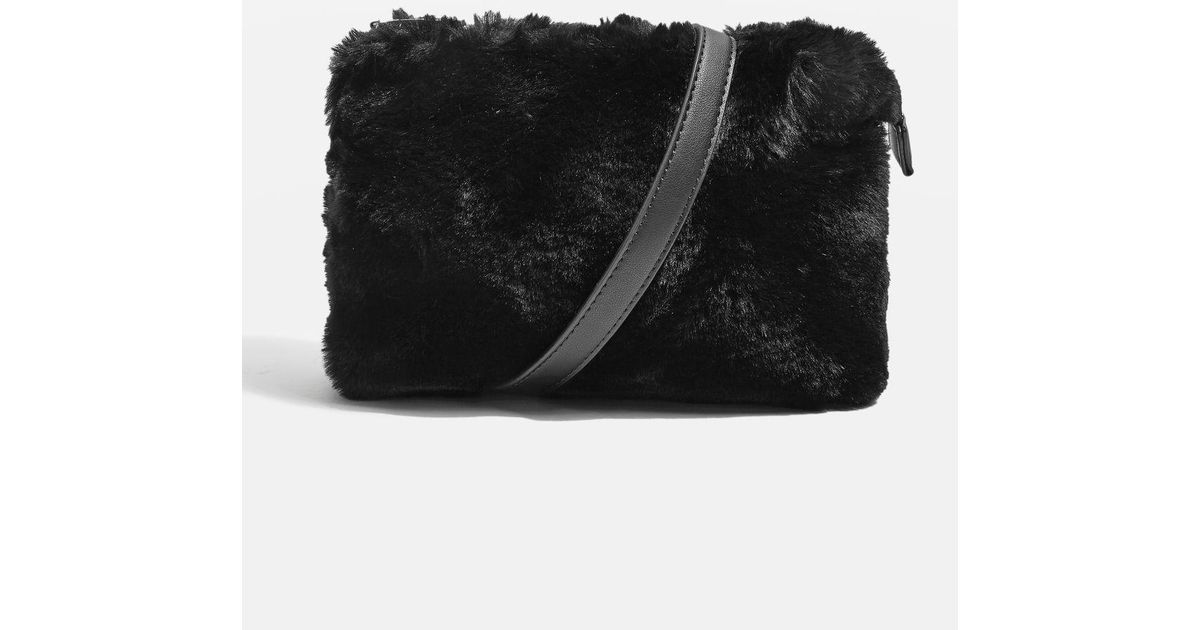 faux fur crossbody bag