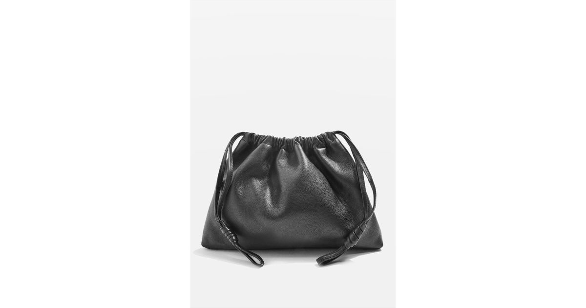 drawstring clutch bag