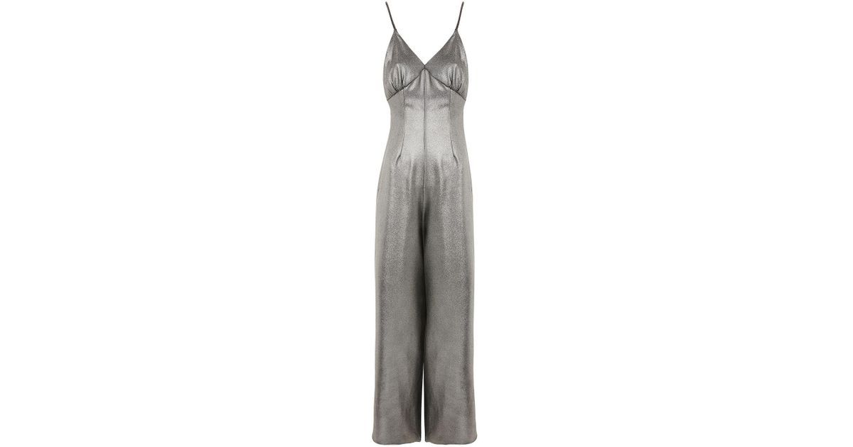 silver lame jumpsuit