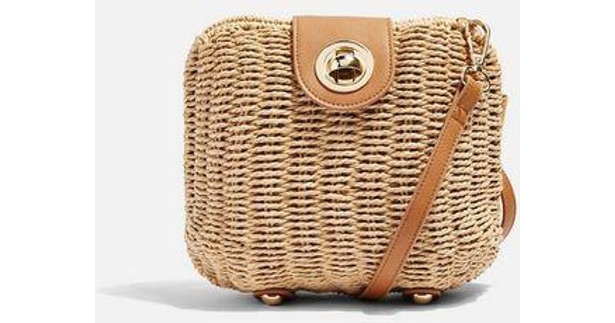wicker bag topshop