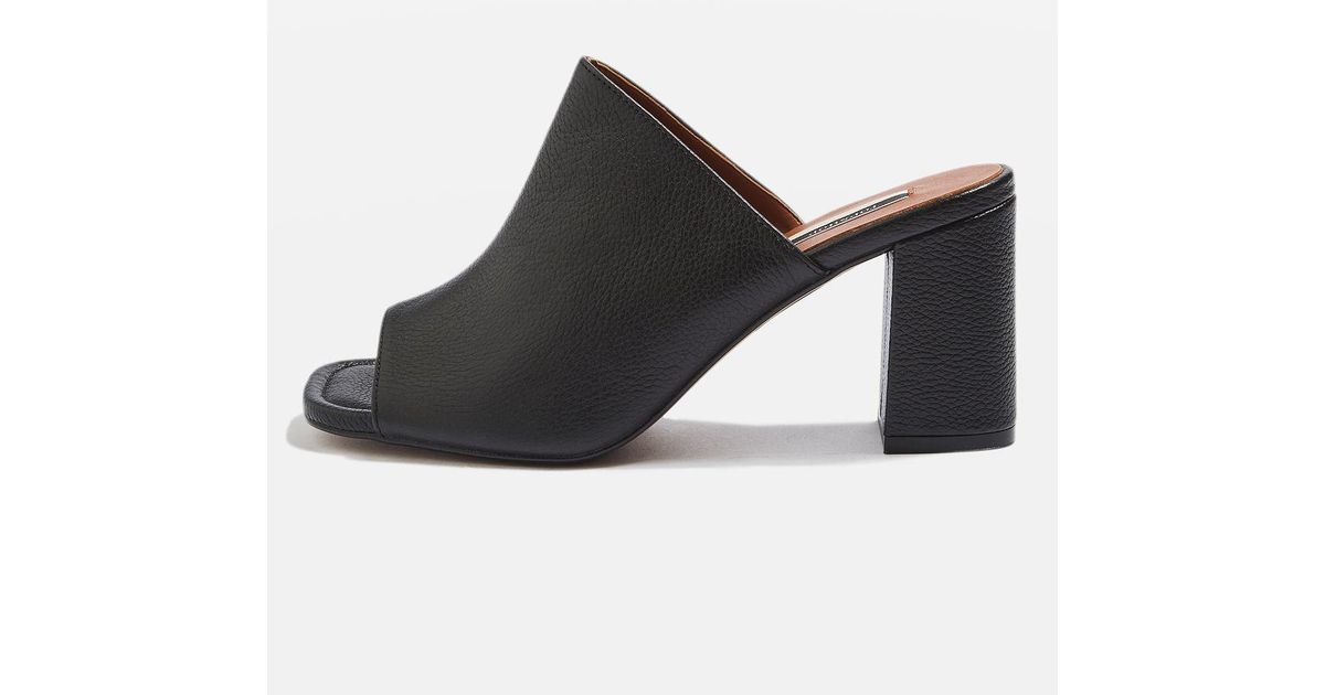flat square toe mules