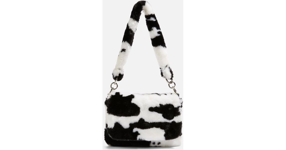 teddy faux fur shoulder bag