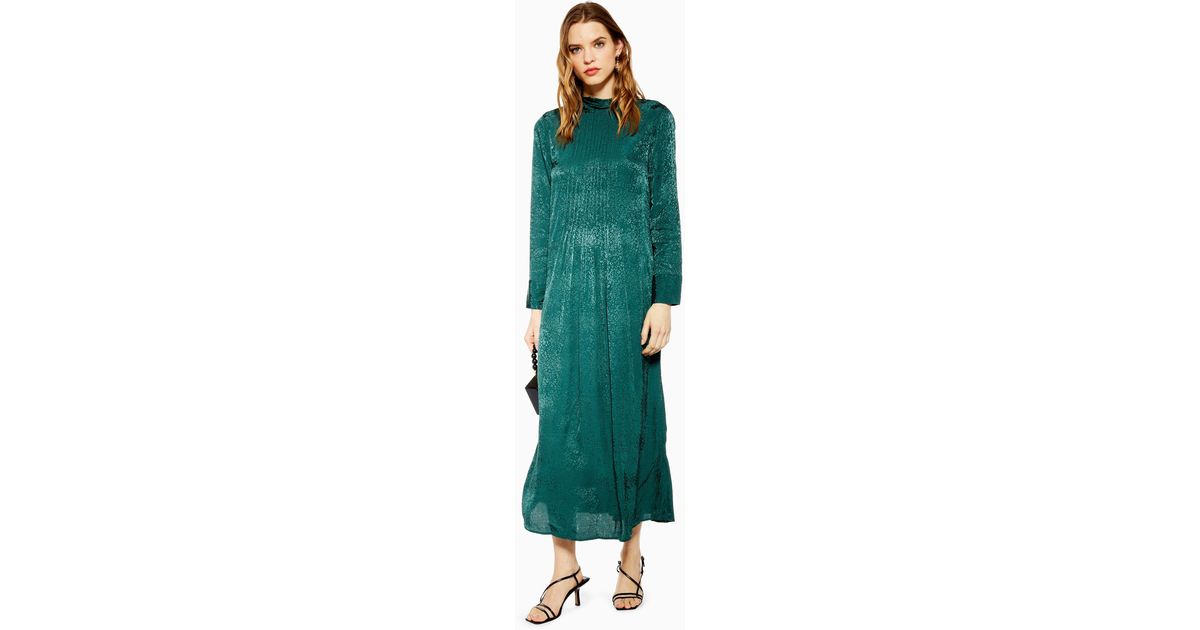 topshop green tiger dress