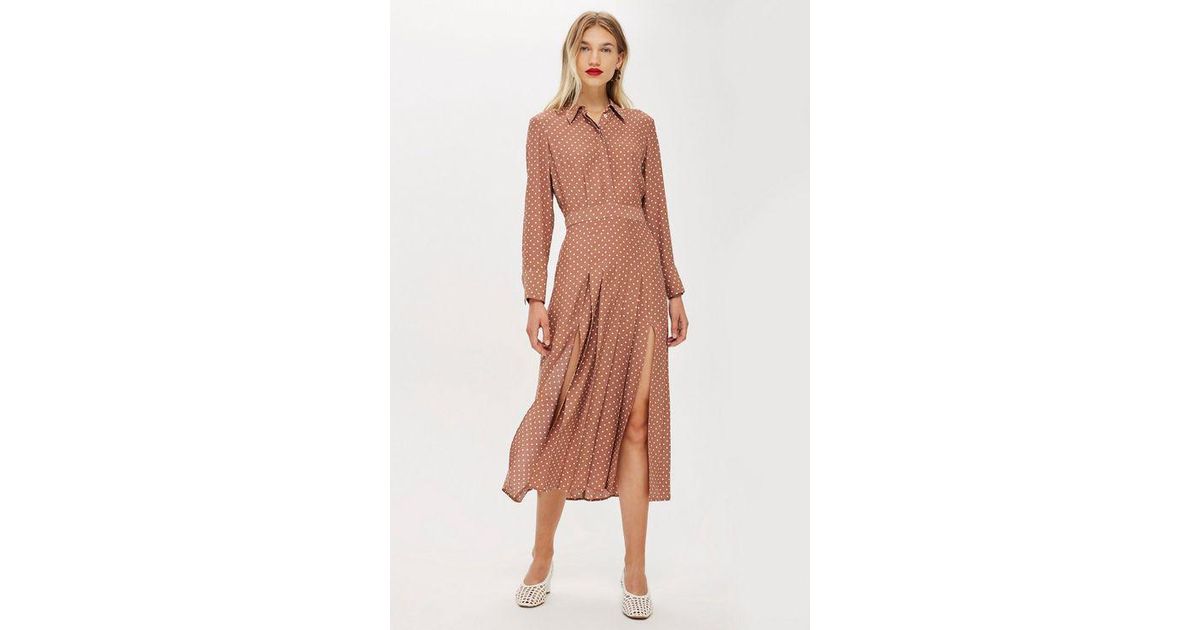 topshop rust spot dress