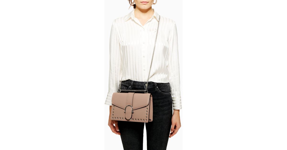 topshop beth studded shoulder bag