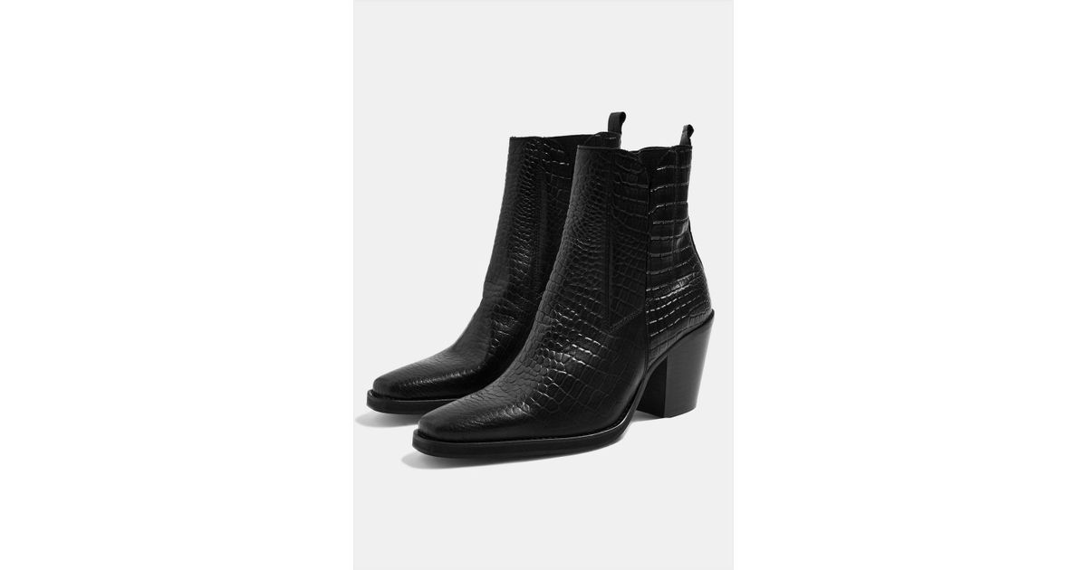mason crocodile effect chelsea boots
