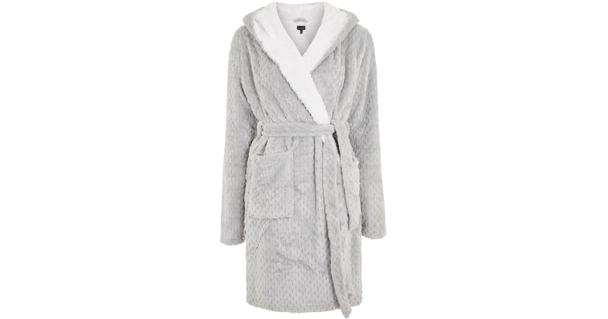 grey dressing gown topshop
