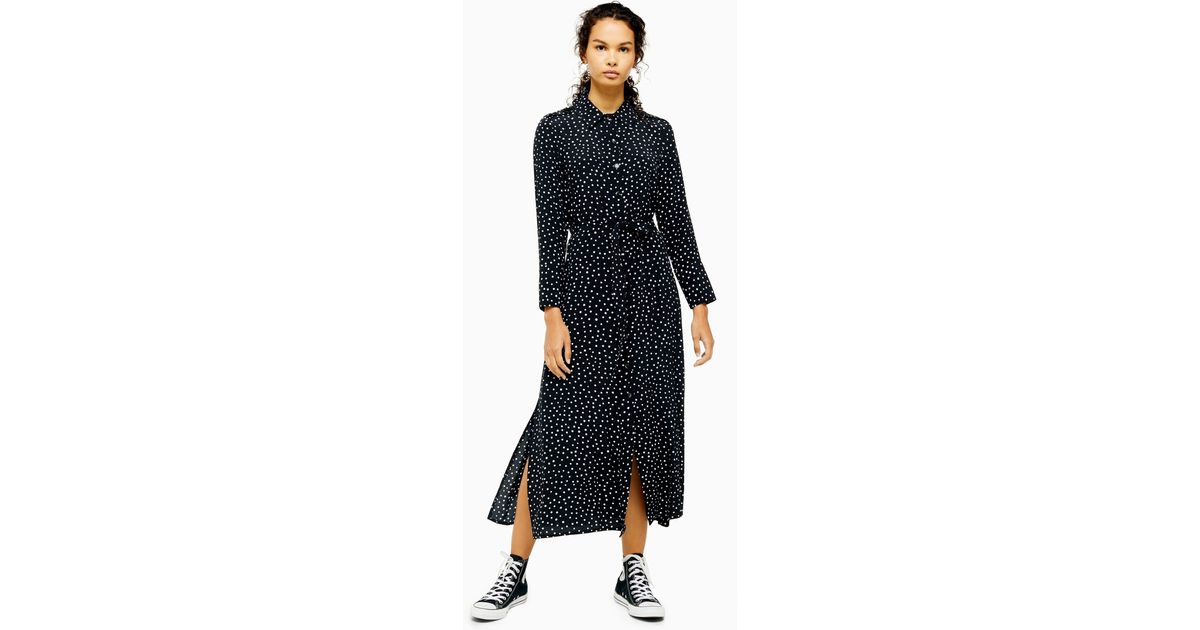 topshop spotty shirt dress