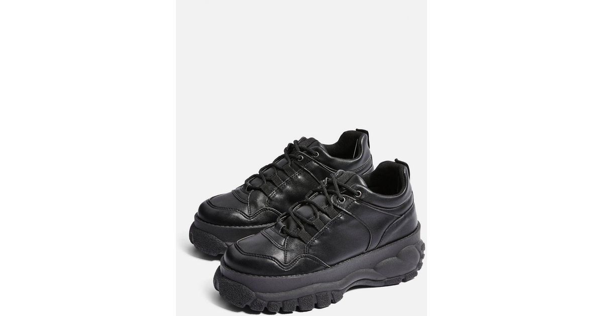 topshop black chunky trainers