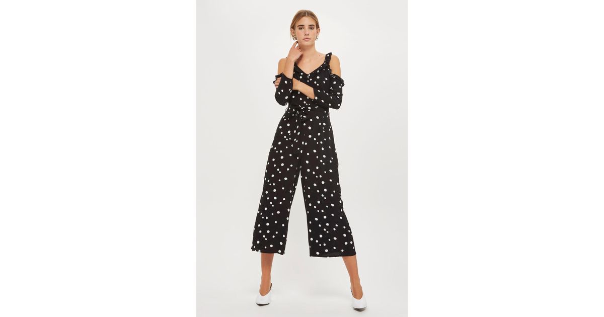 black spotted jumpsuit