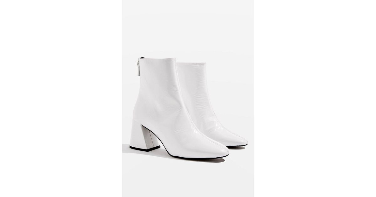 TOPSHOP Leather Marbella Ankle Boots in 