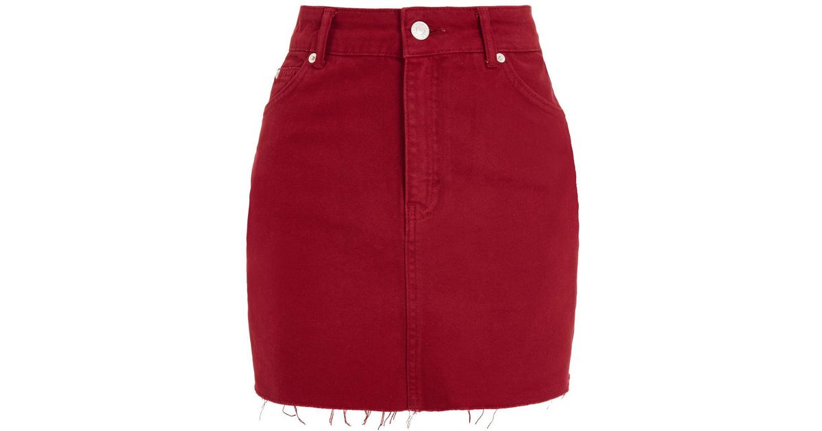 Red Denim Skirt Topshop Discount, 52% OFF | www.smokymountains.org