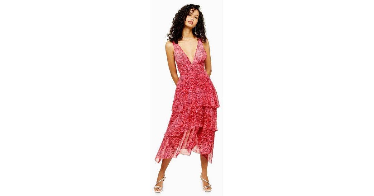 topshop pink leopard print dress