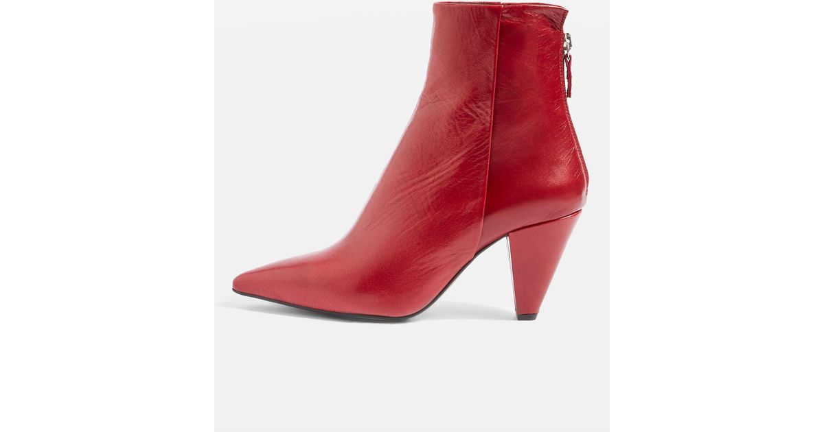 topshop red boots