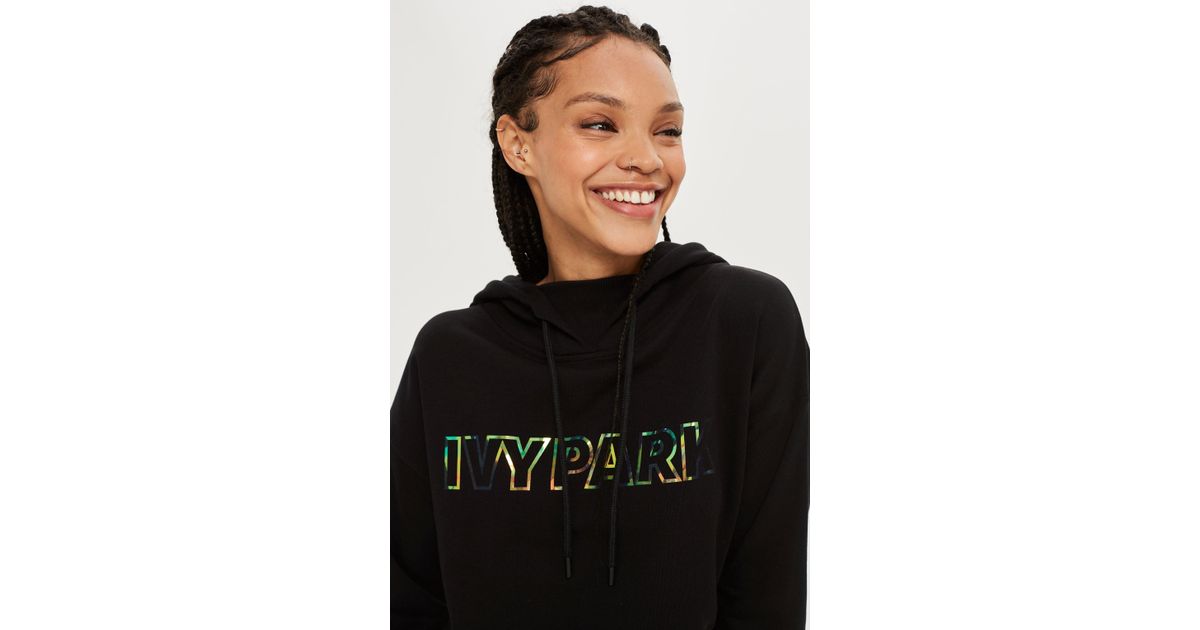 ivy park holographic hoodie