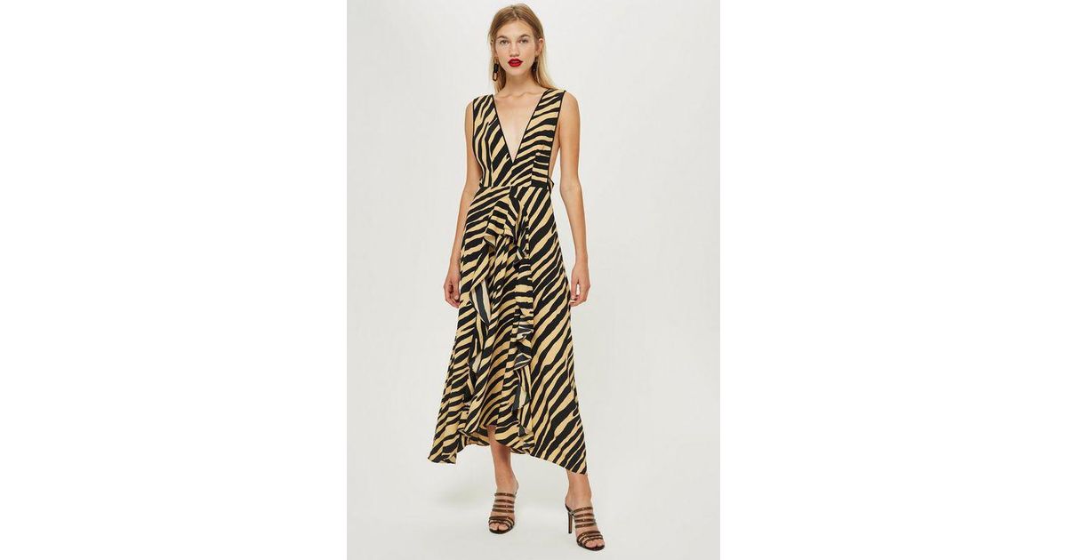 zebra pinafore dress