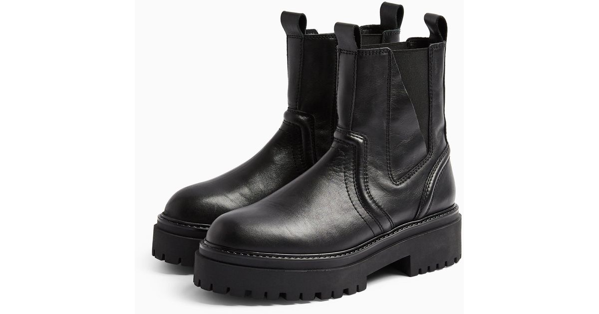 chunky black chelsea boots