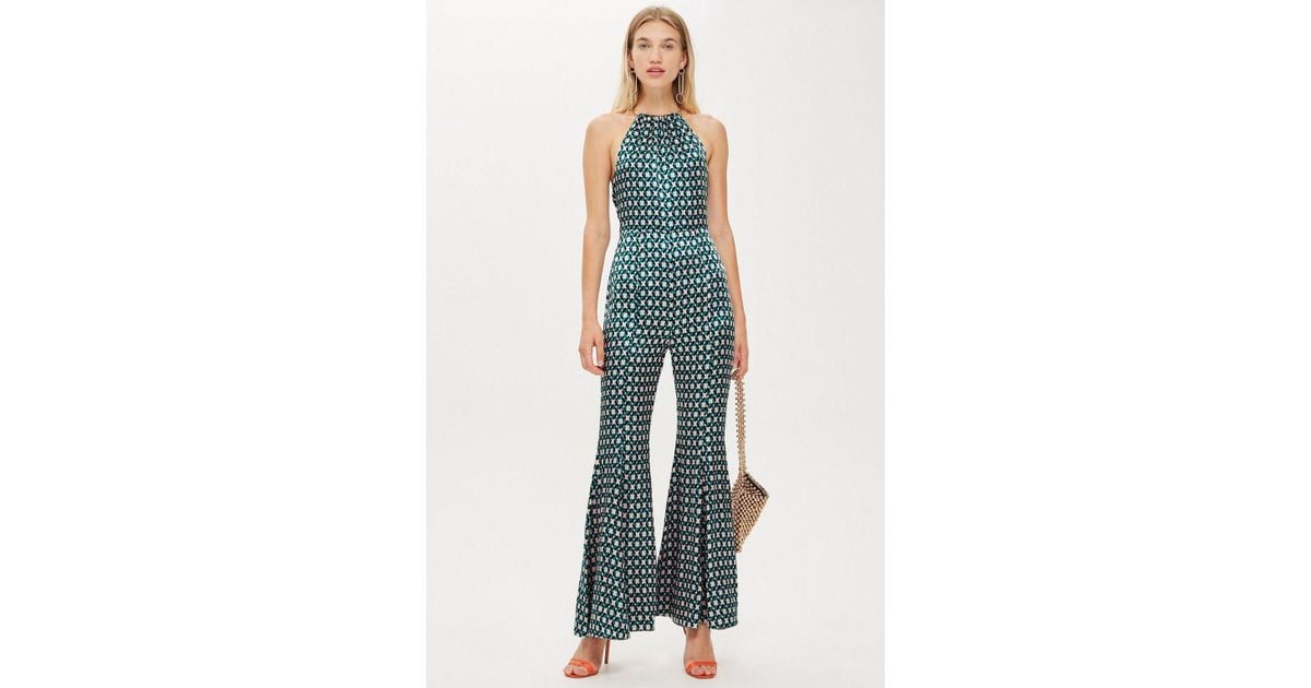 topshop geo print jumpsuit