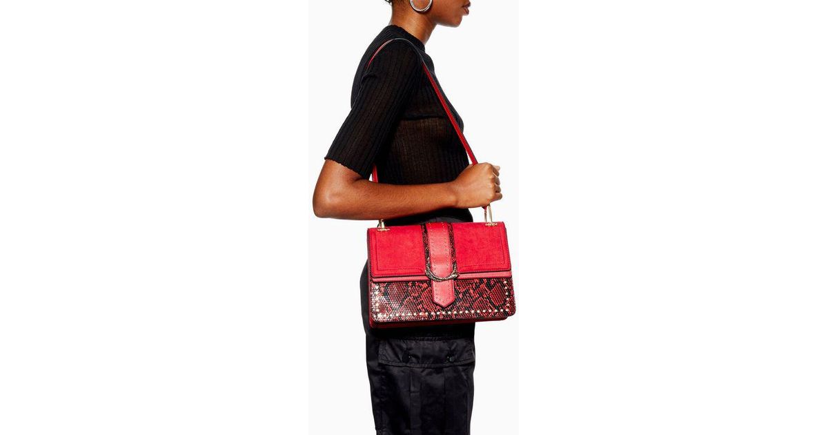 suri snake print shoulder bag