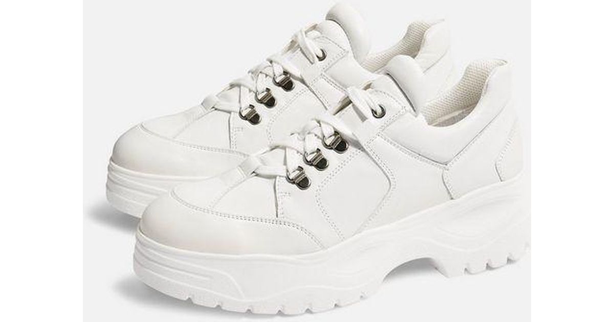white chunky trainers topshop