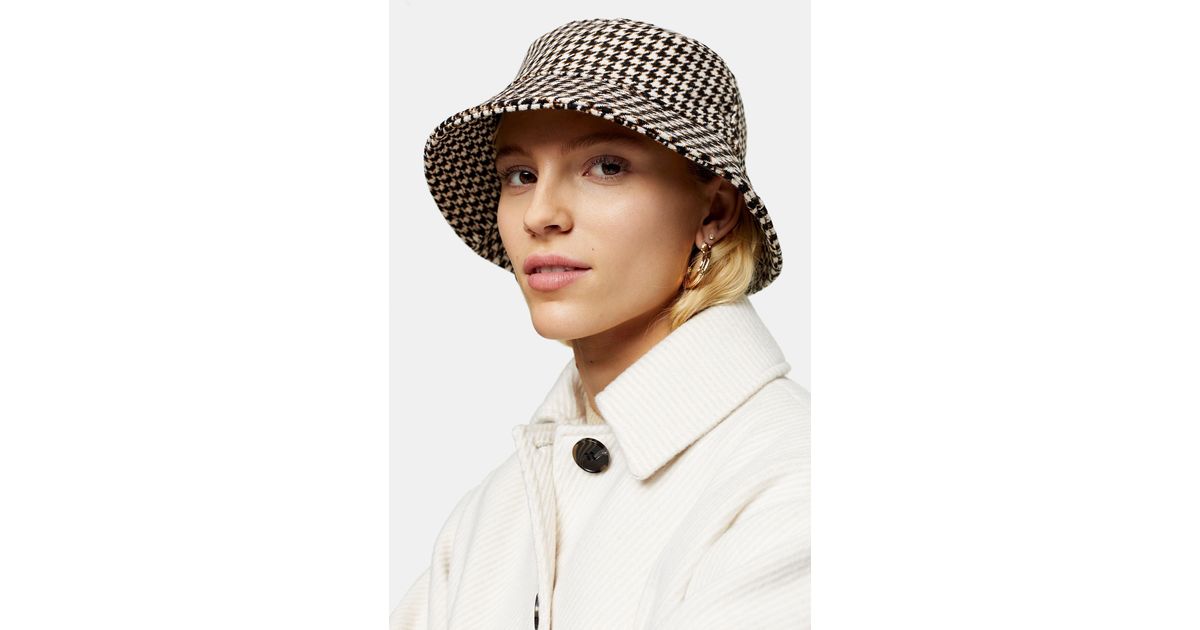 houndstooth bucket hat