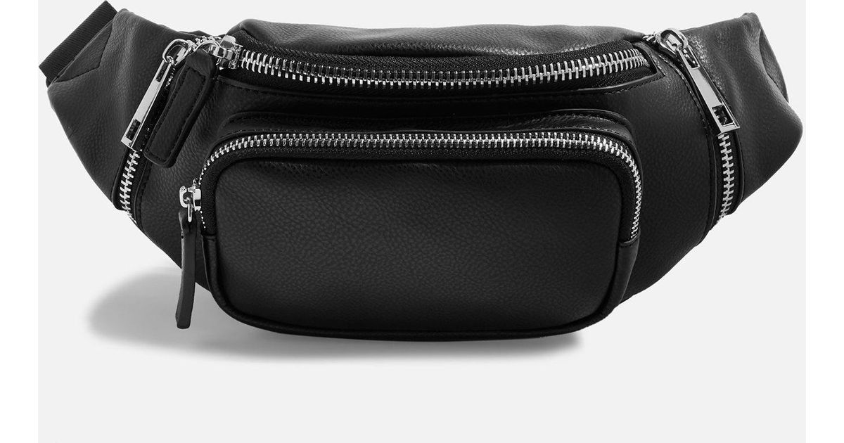 topshop black bum bag