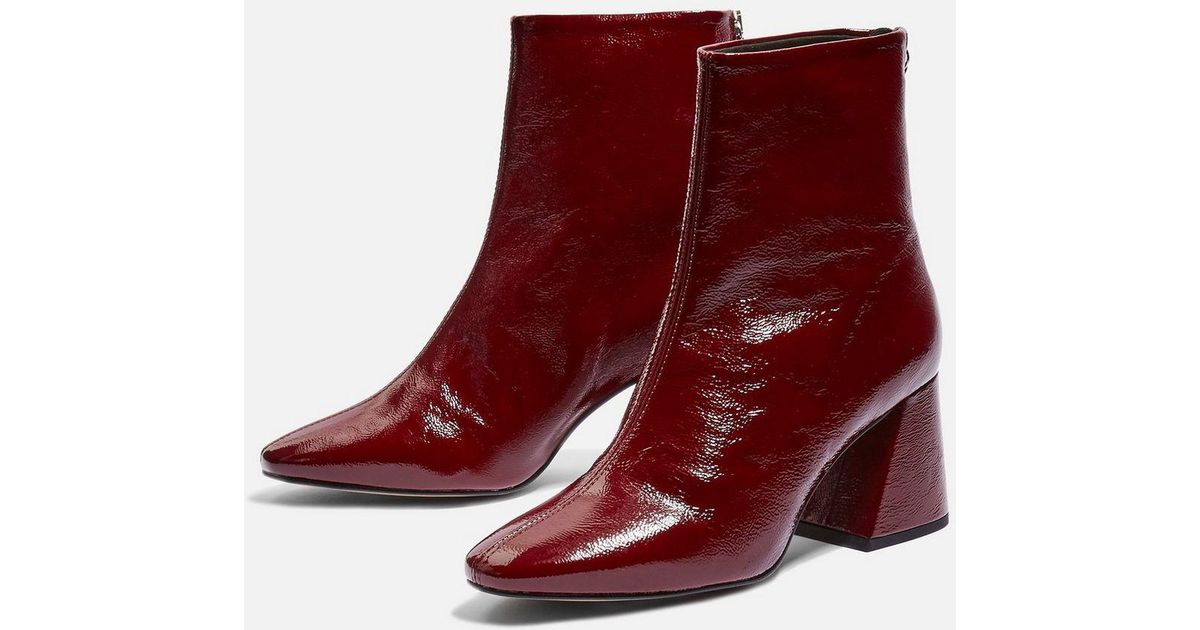 topshop red boots