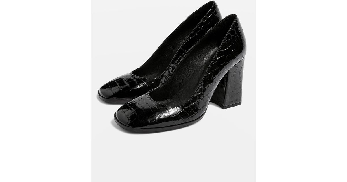 topshop black court shoes