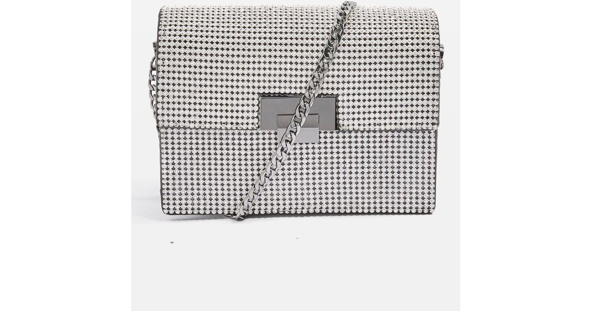 diamante cross body bag