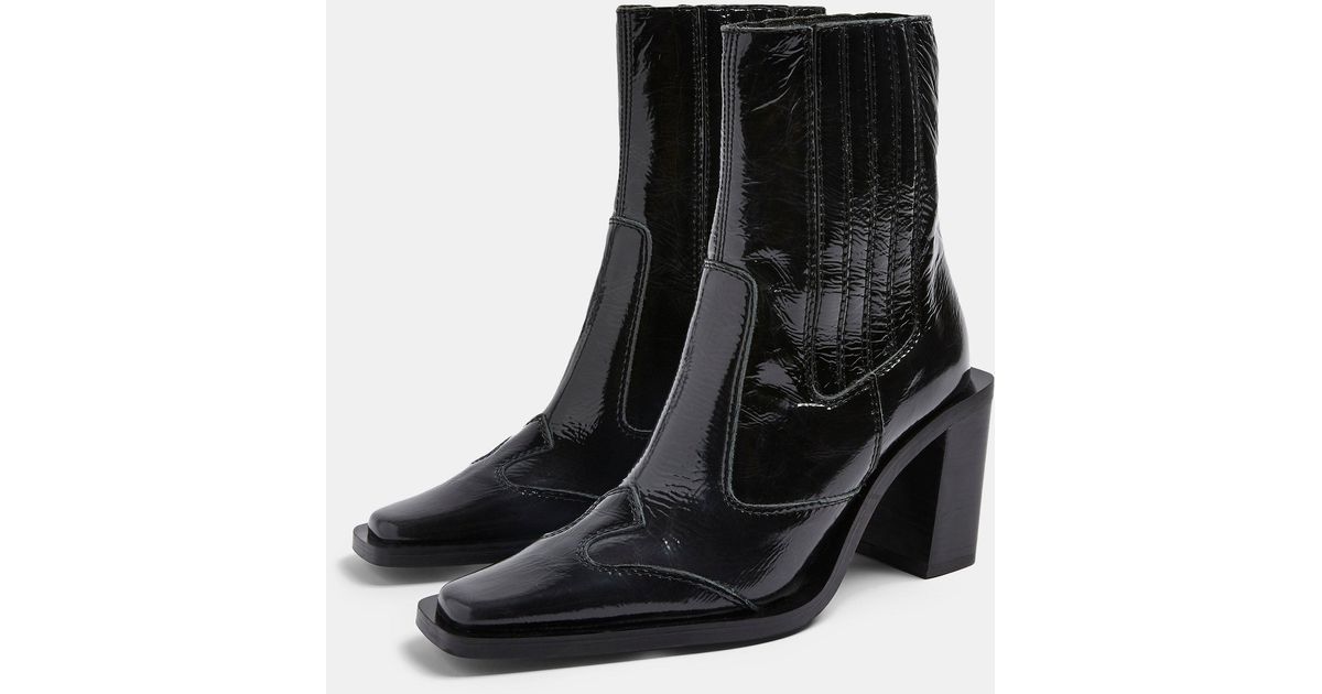 Hondouras Black Western Leather Boots Lyst