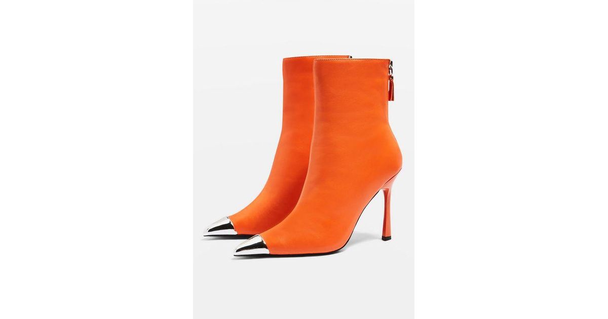 TOPSHOP Hypnotise Leather Ankle Boots 