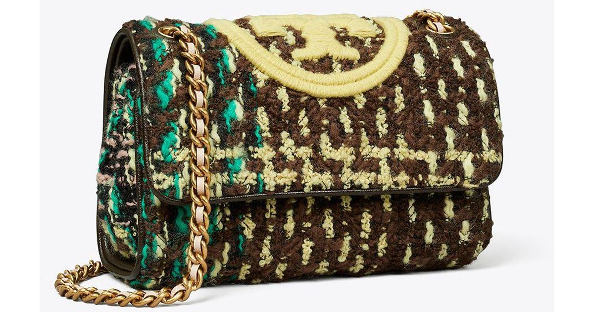 Tory Burch Small Fleming Soft Tweed Convertible Shoulder Bag Lyst