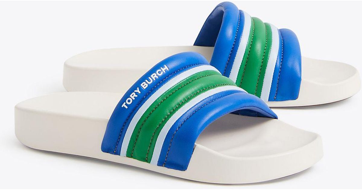 tory burch striped slide