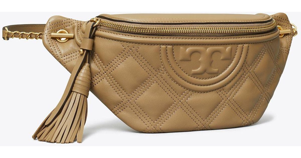 TORY BURCH: Fleming Soft bag in quilted leather - Cream