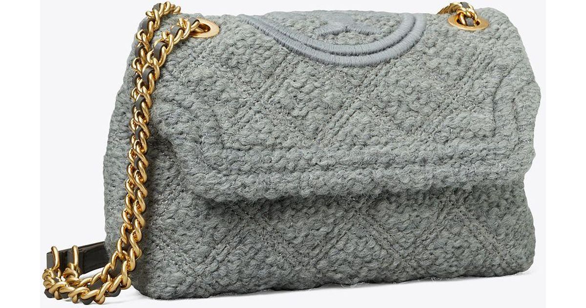 Tory Burch Fleming Soft Bouclé Small Convertible Shoulder Bag in