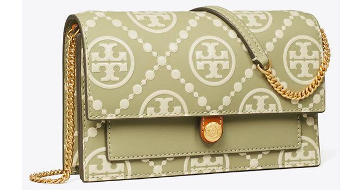 ショルダーバッグ・ポシェット [ToryBurch]T MONOGRAM CONTRAST EMBOSSED CHAIN WALLET T MONOGRAM CONTRAST EMBOSSED CHAIN WALLET
