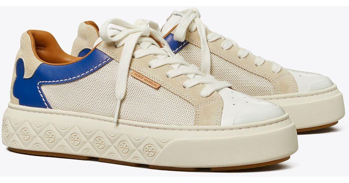 Tory Burch Suede Ladybug Sneaker in White | Lyst