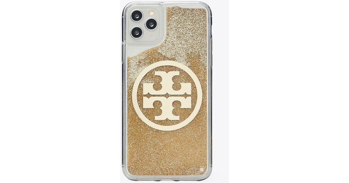Tory Burch Perry Bombé Glitter Phone Case For Iphone 11 Pro Max in Metallic  | Lyst