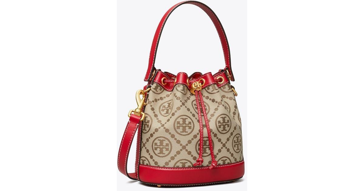 Tory burch top red bucket bag