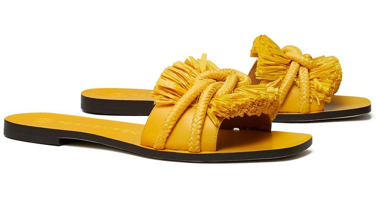 tory burch rope flat slide