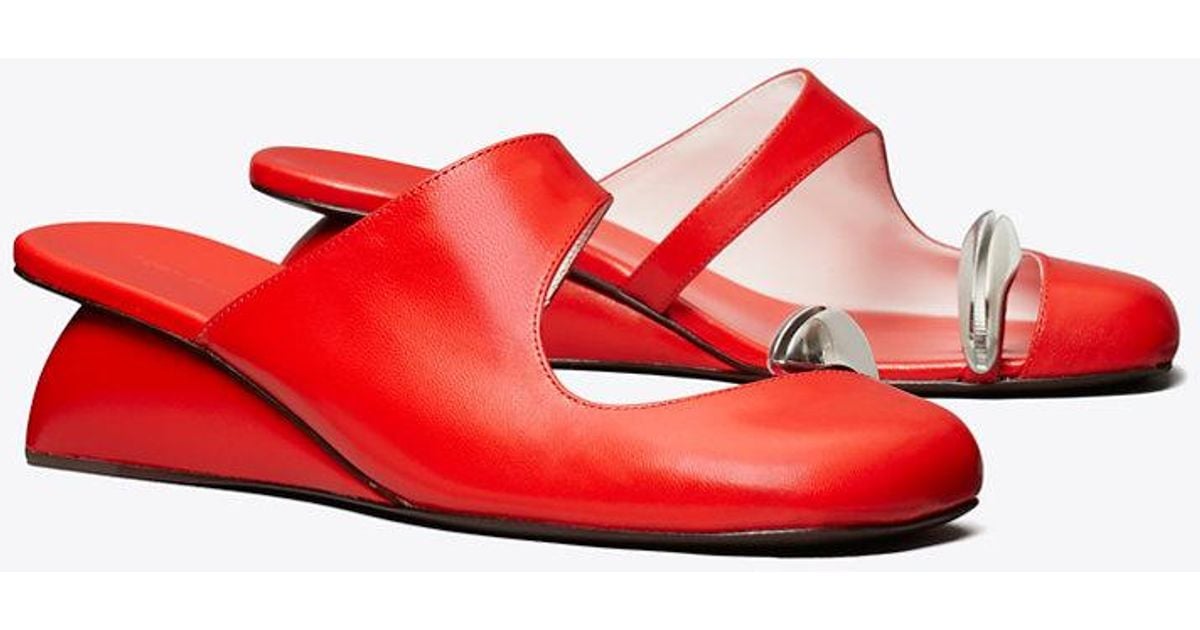 ❤️Tory Burch wedge シューズ　赤　サンダル TORY BURCH Miller Wedge Sandal in Tory Red 7 | eBay