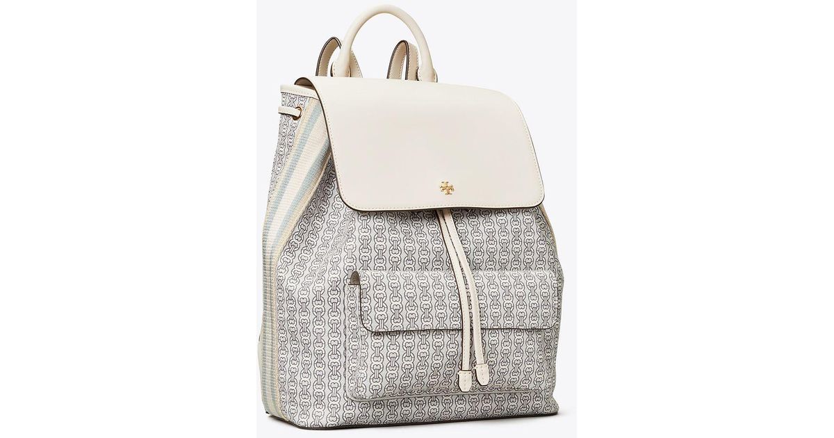 Link Tote Tory Burch Gemini Link Canvas Backpack Original 100 Tory