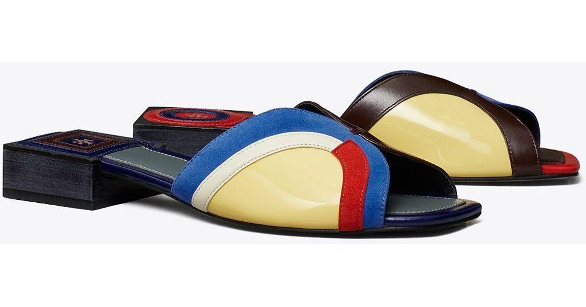 Tory burch rainbow slides discount