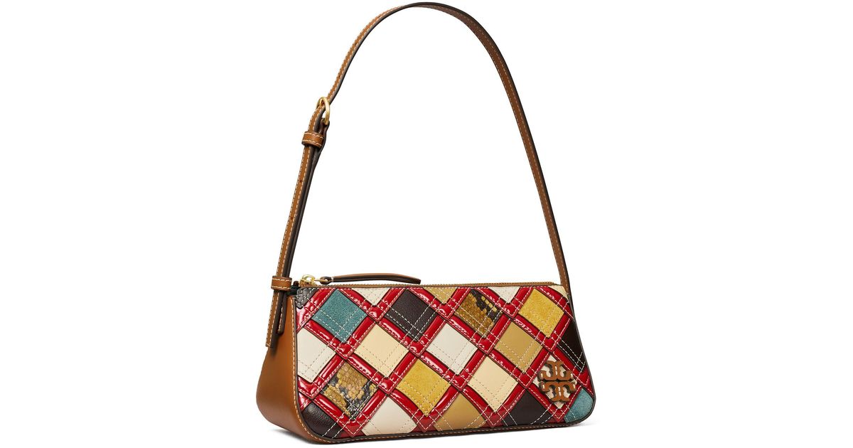 Tory Burch Mcgraw Patchwork Wedge in Red Lyst