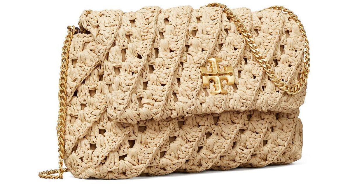 kira crochet raffia crossbody bag