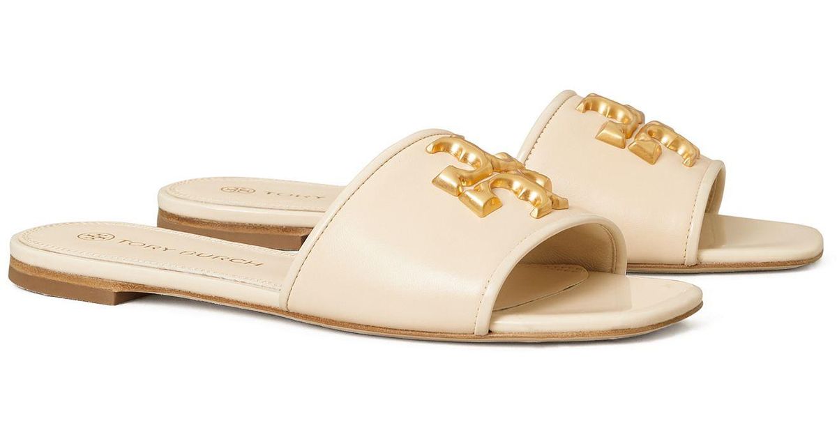 tory burch eleanor woven flat slide